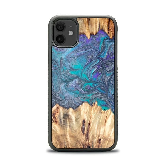 iPhone 11 Handyhülle aus Harz und Holz - Synergy#D107