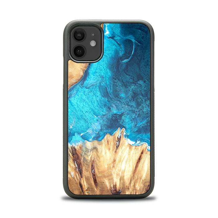 iPhone 11 Handyhülle aus Harz und Holz - Synergy#D115