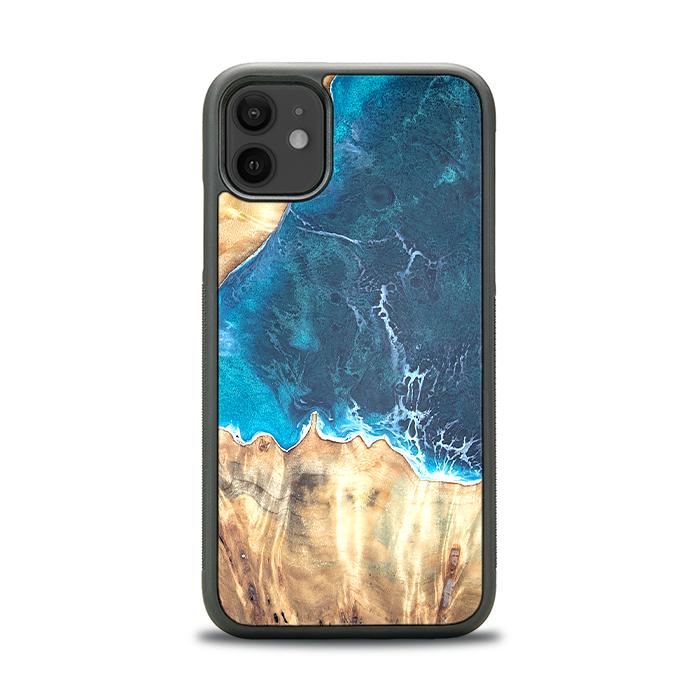 iPhone 11 Handyhülle aus Harz und Holz - Synergy#D116
