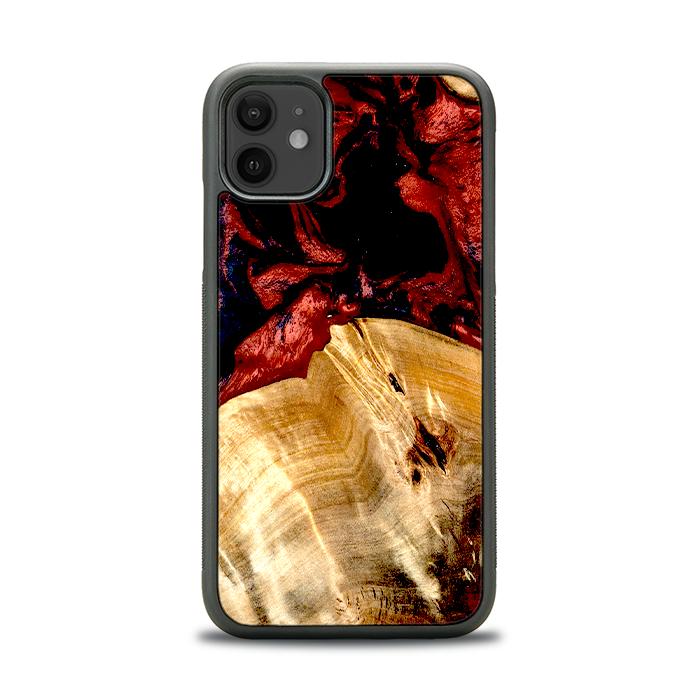iPhone 11 Handyhülle aus Harz und Holz - Synergy#D117