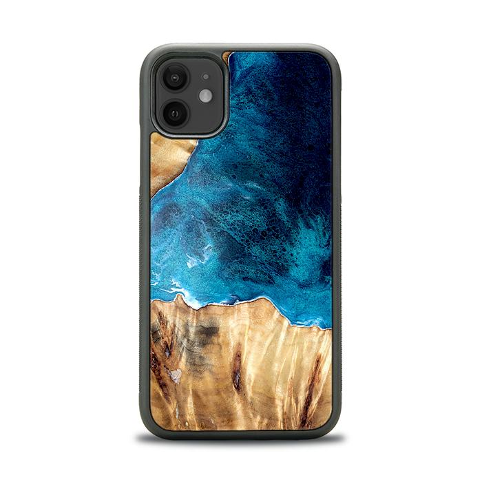 iPhone 11 Handyhülle aus Harz und Holz - Synergy#D127