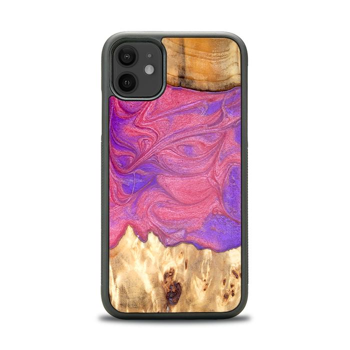 iPhone 11 Handyhülle aus Harz und Holz - Synergy#D136