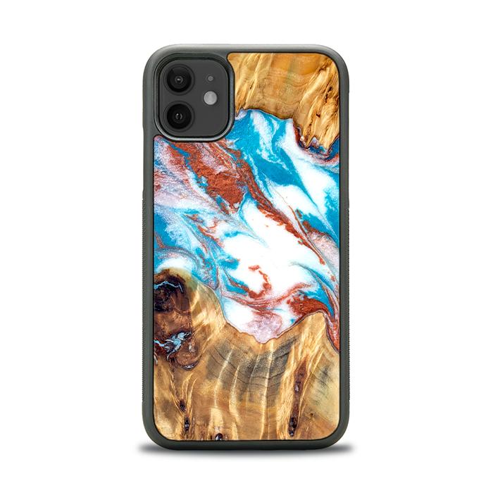 iPhone 11 Handyhülle aus Harz und Holz - Synergy#D137
