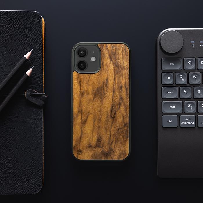 iPhone 12 Handyhülle aus Holz - Imbuia