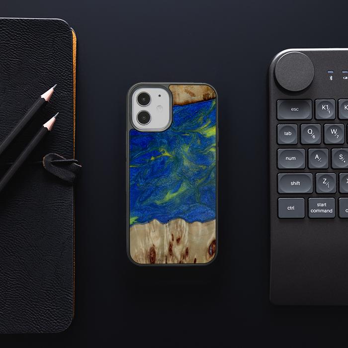 iPhone 12 Mini Handyhülle aus Harz und Holz - Synergy#D102