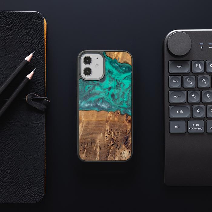 iPhone 12 Mini Handyhülle aus Harz und Holz - Synergy#D111