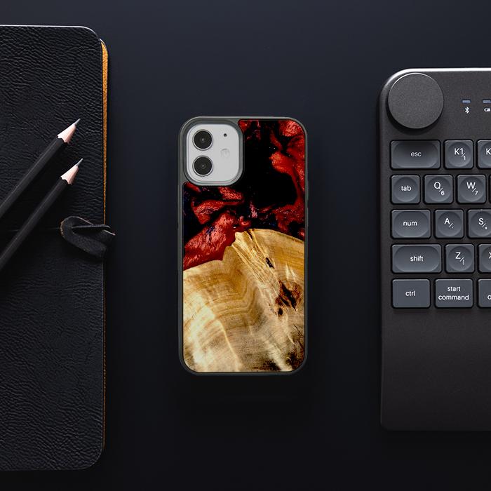 iPhone 12 Mini Handyhülle aus Harz und Holz - Synergy#D117