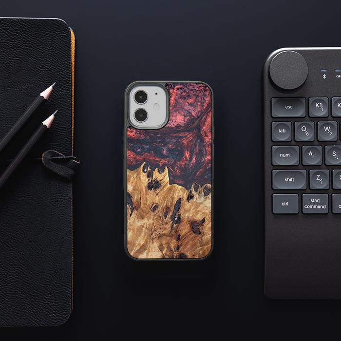 iPhone 12 Mini Handyhülle aus Harz und Holz - Synergy#D118