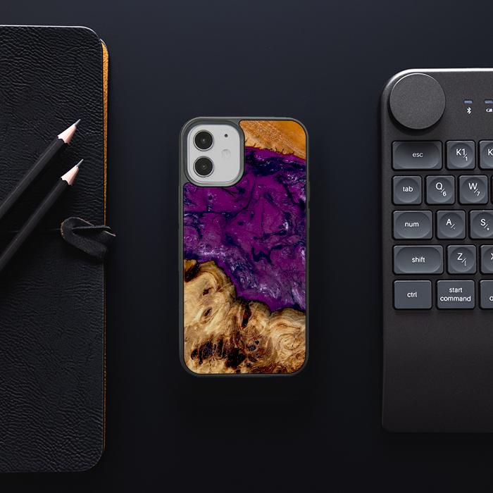 iPhone 12 Mini Handyhülle aus Harz und Holz - Synergy#D130