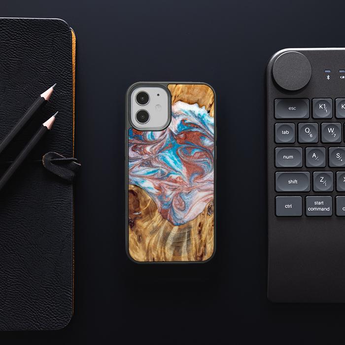 iPhone 12 Mini Handyhülle aus Harz und Holz - Synergy#D138