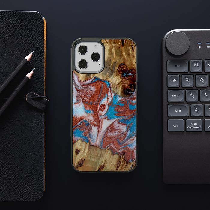 iPhone 12 Pro Max Handyhülle aus Harz und Holz - Synergy#D103