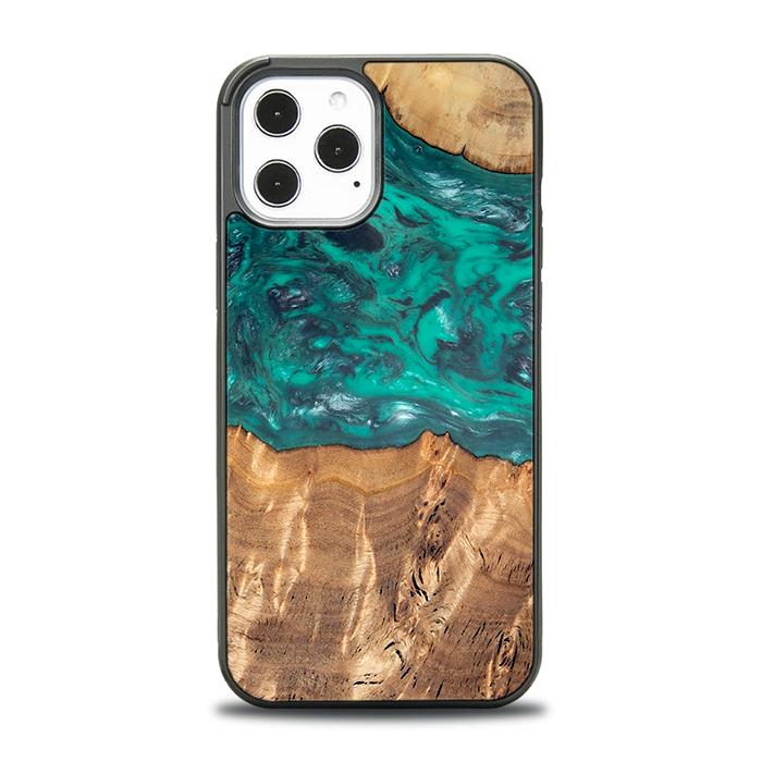 iPhone 12 Pro Max Handyhülle aus Harz und Holz - Synergy#D109