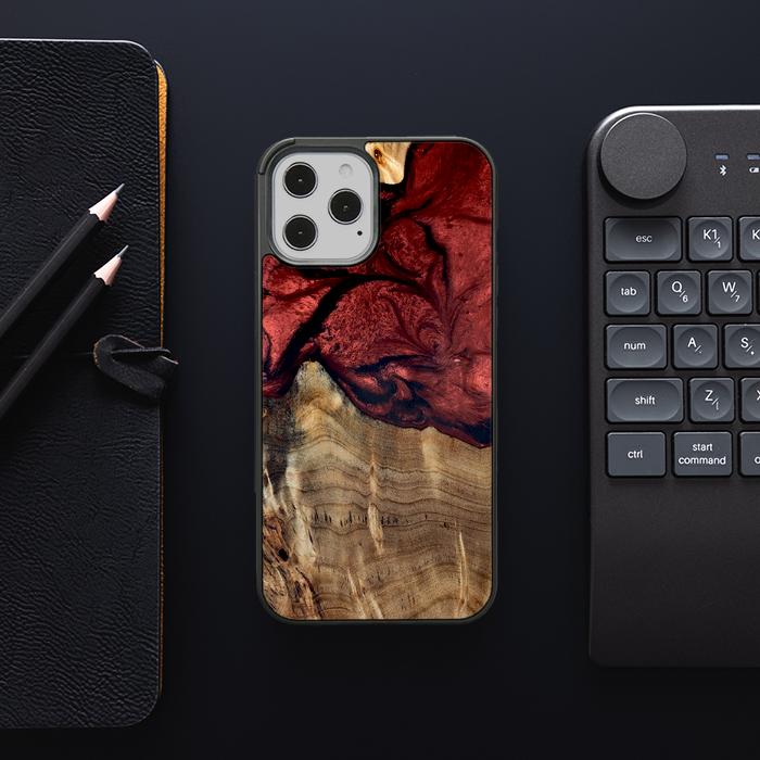 iPhone 12 Pro Max Handyhülle aus Harz und Holz - Synergy#D122