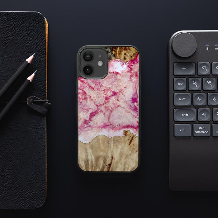 iPhone 12 Handyhülle aus Harz und Holz - Synergy#D101