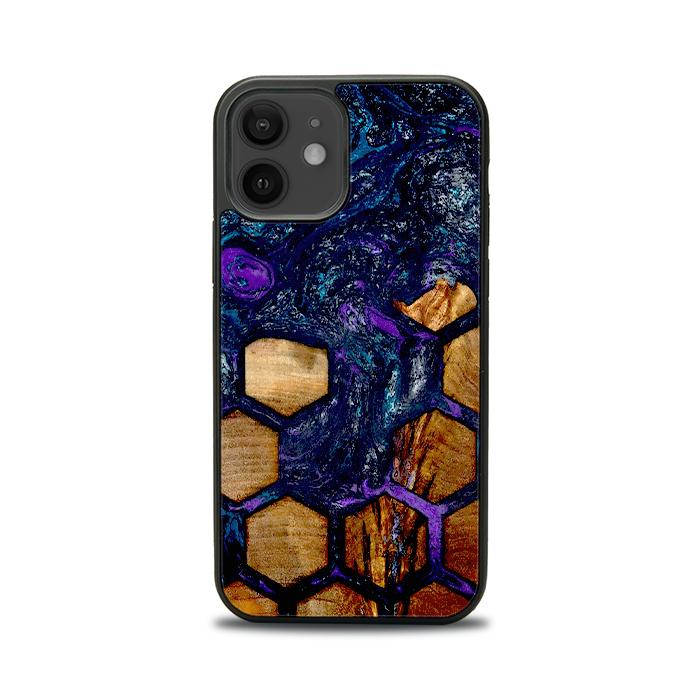 iPhone 12 Handyhülle aus Harz und Holz - Synergy#D105