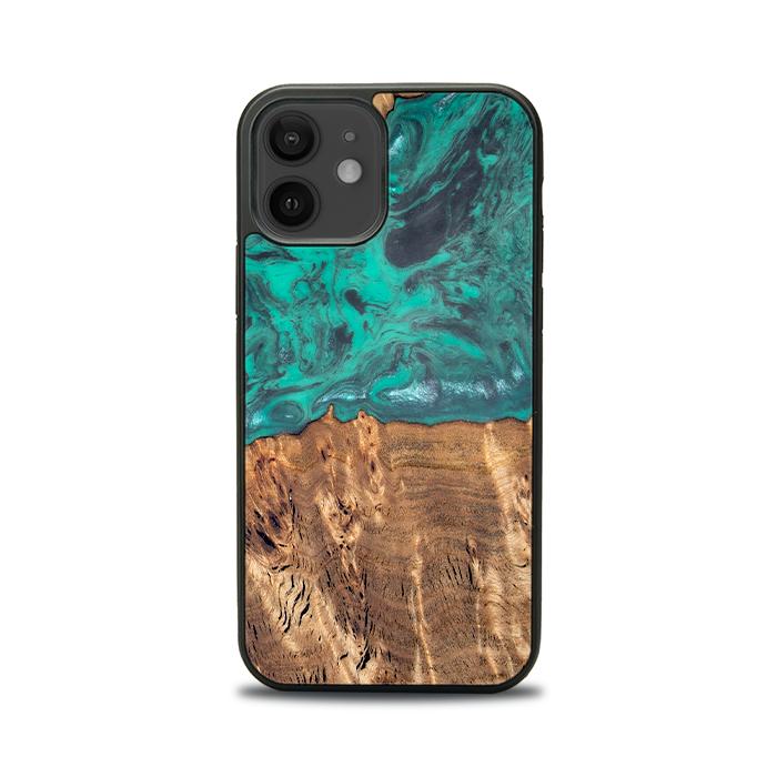 iPhone 12 Handyhülle aus Harz und Holz - Synergy#D108