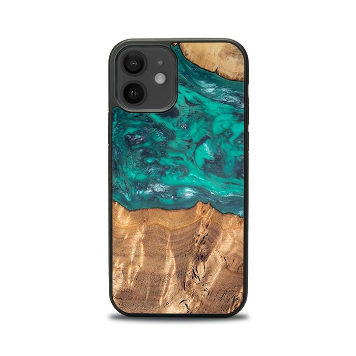 iPhone 12 Handyhülle aus Harz und Holz - Synergy#D109