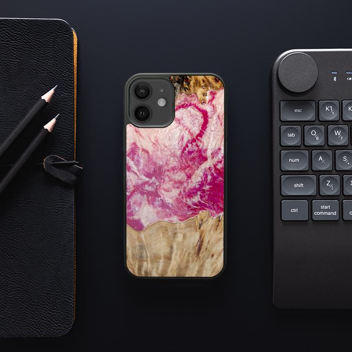 iPhone 12 Handyhülle aus Harz und Holz - Synergy#D123
