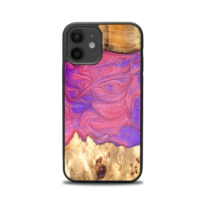 iPhone 12 Handyhülle aus Harz und Holz - Synergy#D136