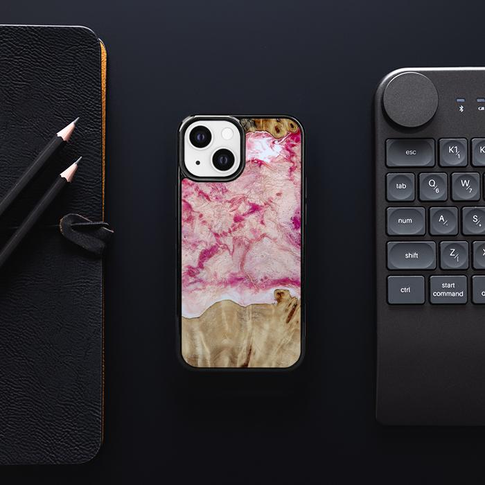 iPhone 13 Mini Handyhülle aus Harz und Holz - Synergy#D101