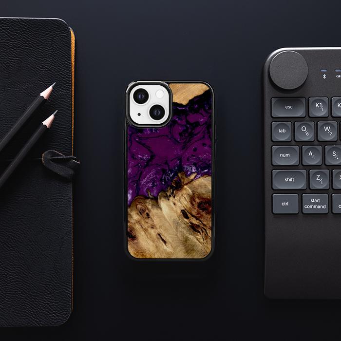 iPhone 13 Mini Handyhülle aus Harz und Holz - Synergy#D113