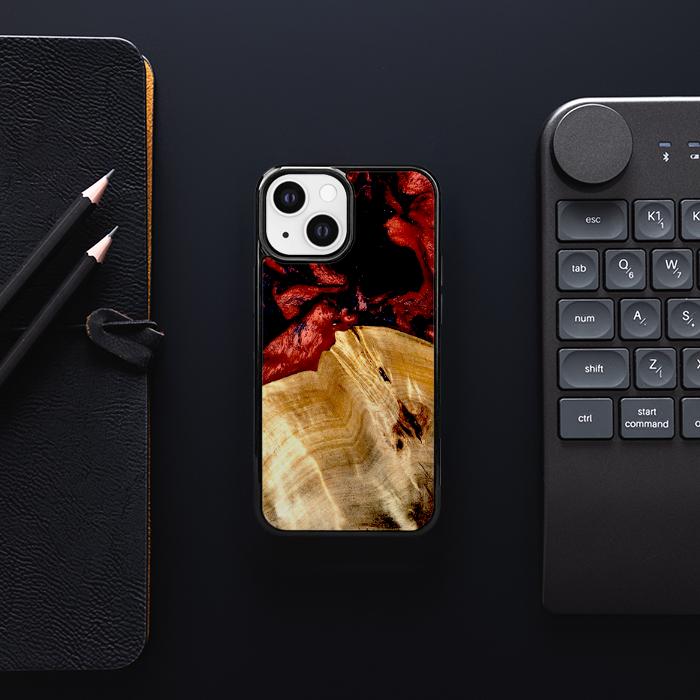 iPhone 13 Mini Handyhülle aus Harz und Holz - Synergy#D117