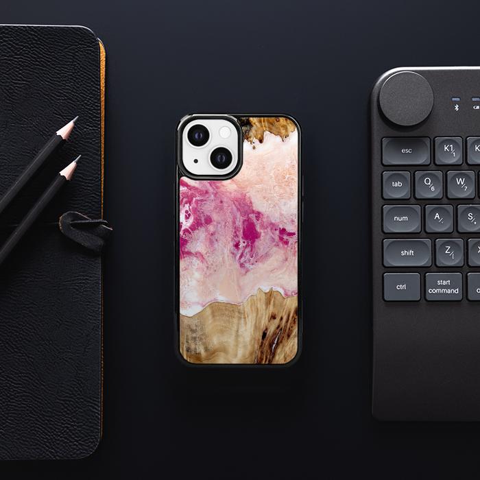iPhone 13 Mini Handyhülle aus Harz und Holz - Synergy#D119