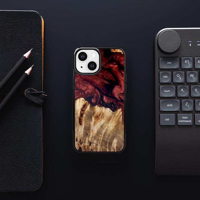 iPhone 13 Mini Handyhülle aus Harz und Holz - Synergy#D121