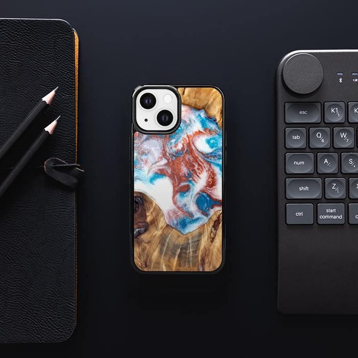 iPhone 13 Mini Handyhülle aus Harz und Holz - Synergy#D125