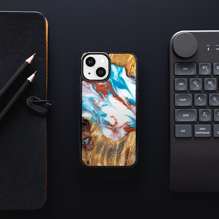 iPhone 13 Mini Handyhülle aus Harz und Holz - Synergy#D137
