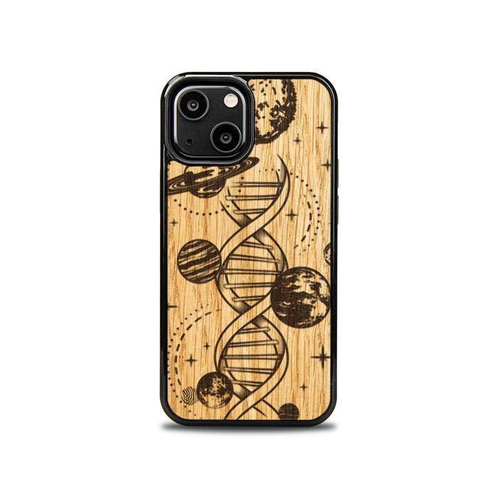iPhone 13 Mini Handyhülle aus Holz - Space DNA (Eiche)