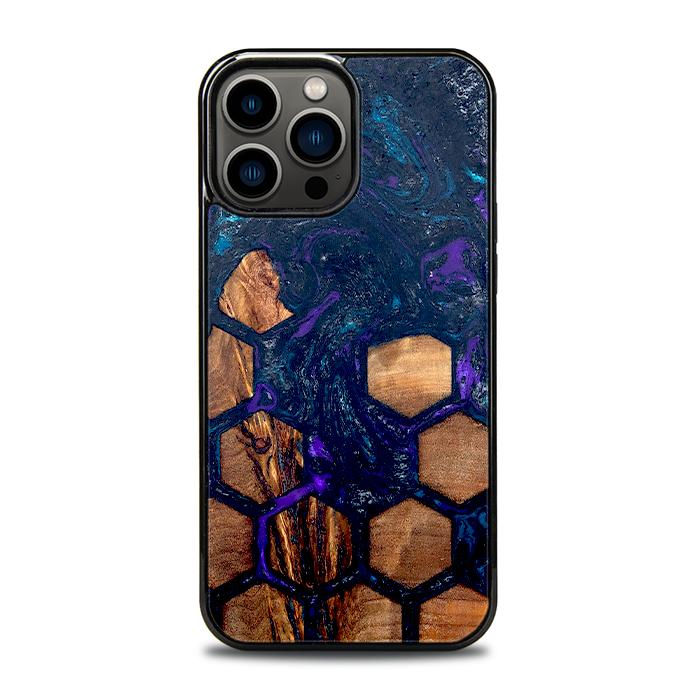 iPhone 13 Pro Max Handyhülle aus Harz und Holz - Synergy#D106