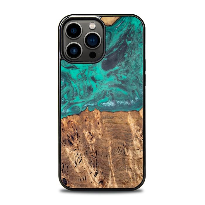 iPhone 13 Pro Max Handyhülle aus Harz und Holz - Synergy#D108