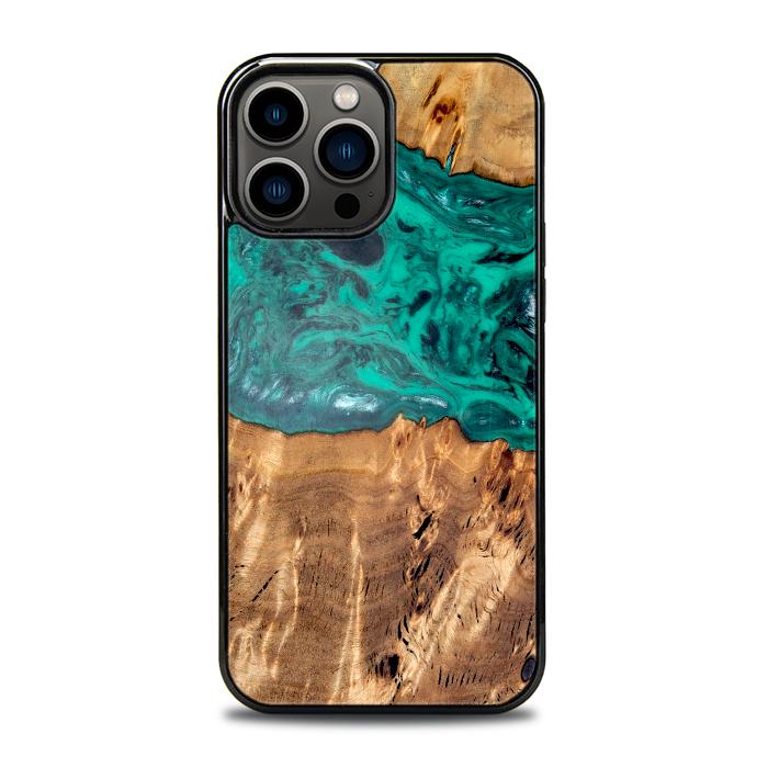 iPhone 13 Pro Max Handyhülle aus Harz und Holz - Synergy#D133