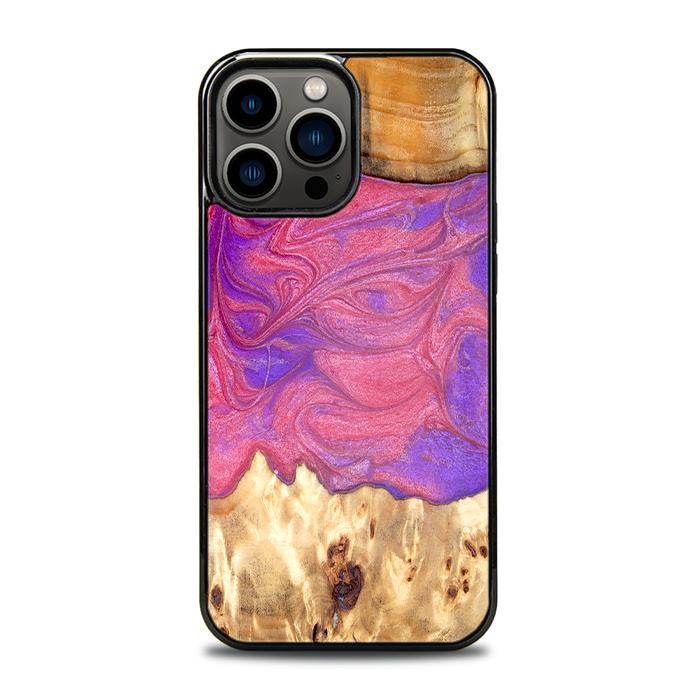iPhone 13 Pro Max Handyhülle aus Harz und Holz - Synergy#D136