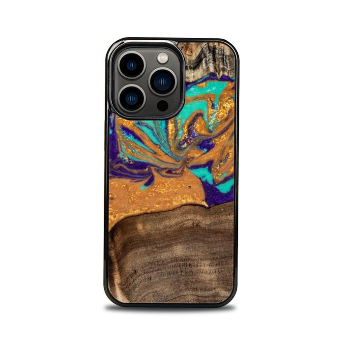 iPhone 13 Pro Handyhülle aus Harz und Holz - SYNERGY#A122
