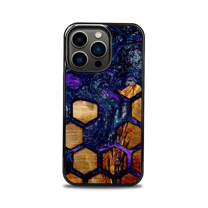 iPhone 13 Pro Handyhülle aus Harz und Holz - Synergy#D105