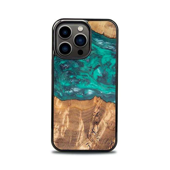 iPhone 13 Pro Handyhülle aus Harz und Holz - Synergy#D109