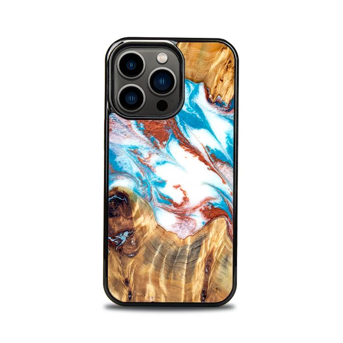 iPhone 13 Pro Handyhülle aus Harz und Holz - Synergy#D137
