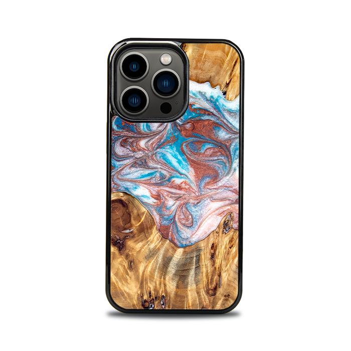 iPhone 13 Pro Handyhülle aus Harz und Holz - Synergy#D138