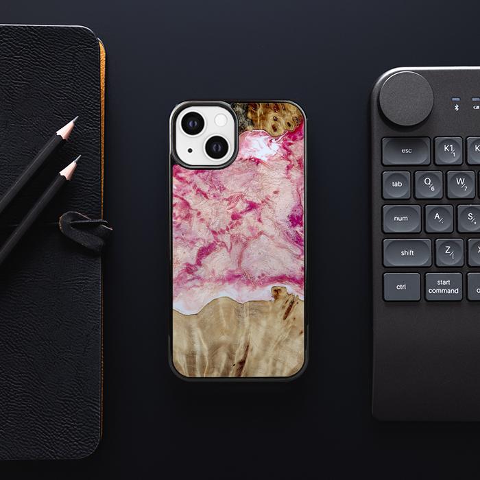 iPhone 13 Handyhülle aus Harz und Holz - Synergy#D101