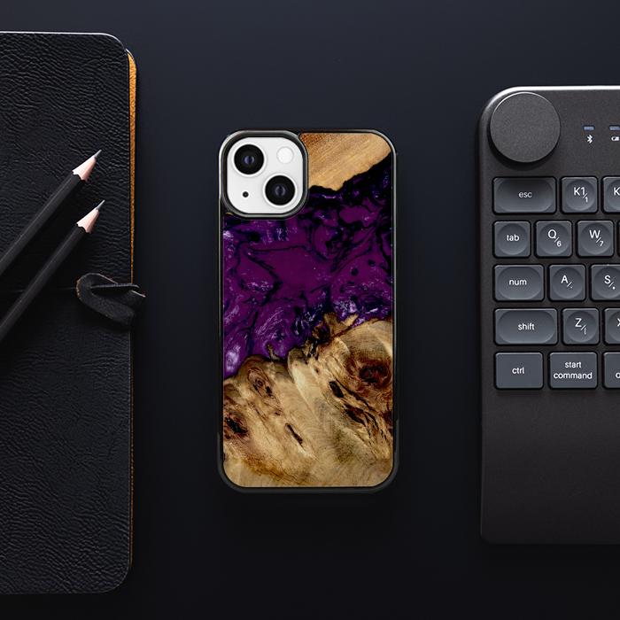 iPhone 13 Handyhülle aus Harz und Holz - Synergy#D113