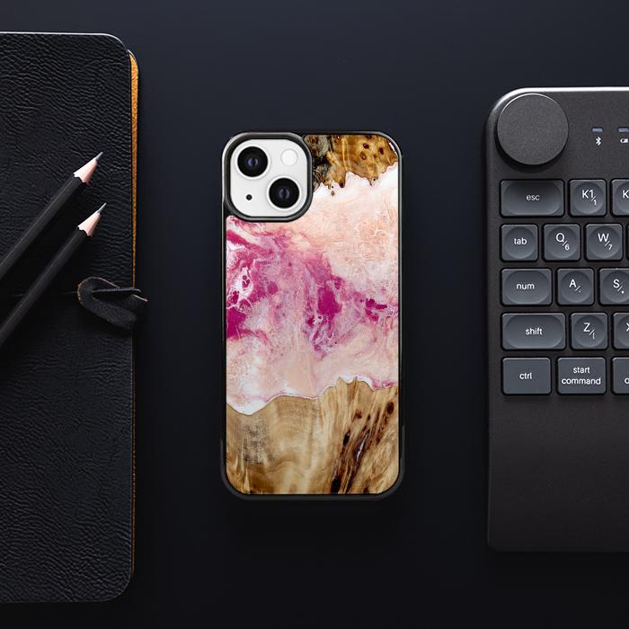 iPhone 13 Handyhülle aus Harz und Holz - Synergy#D119