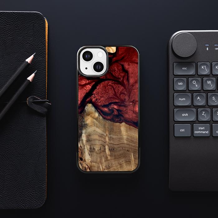 iPhone 13 Handyhülle aus Harz und Holz - Synergy#D122