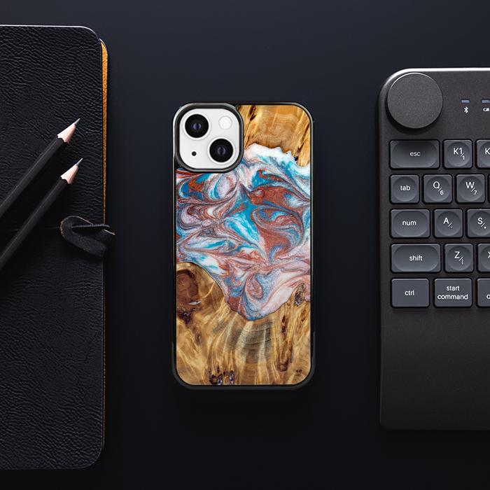 iPhone 13 Handyhülle aus Harz und Holz - Synergy#D138