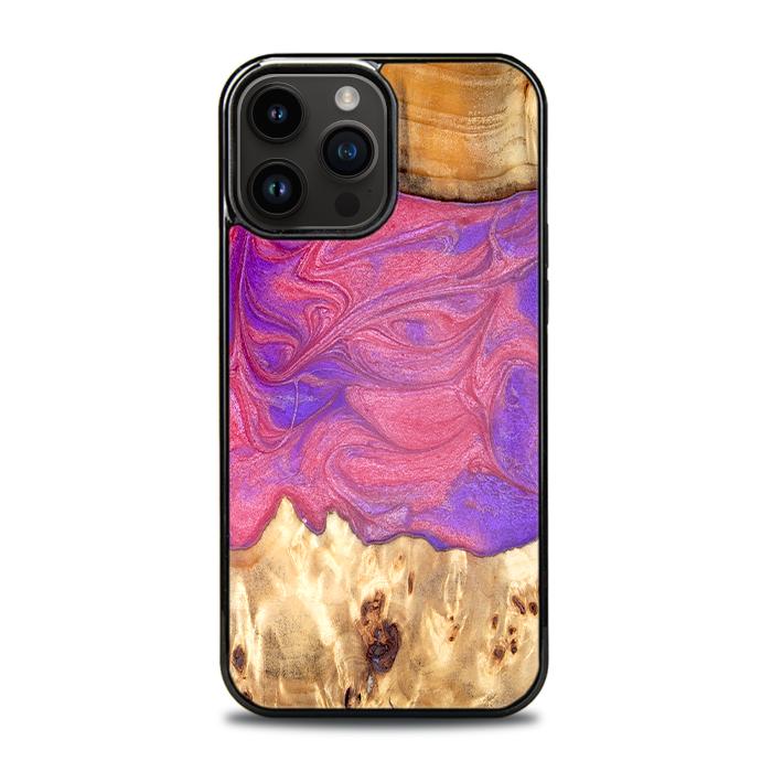 iPhone 14 Pro Max Handyhülle aus Harz und Holz - Synergy#D136