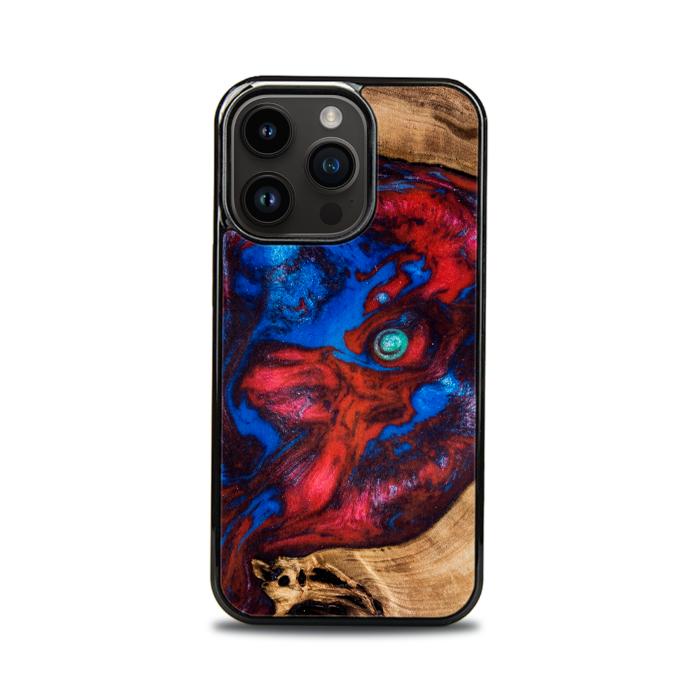 iPhone 14 Pro Handyhülle aus Harz und Holz - SYNERGY#A86
