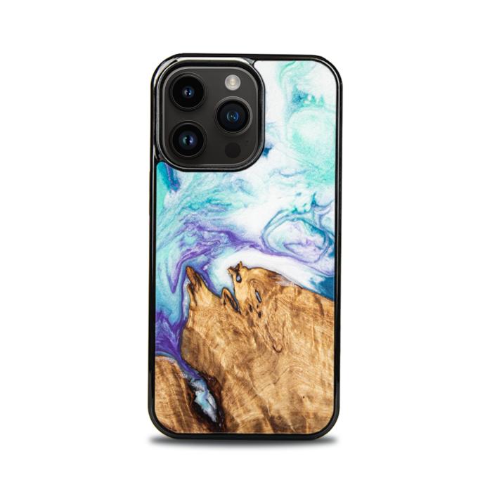 iPhone 14 Pro Handyhülle aus Harz und Holz - SYNERGY#C17