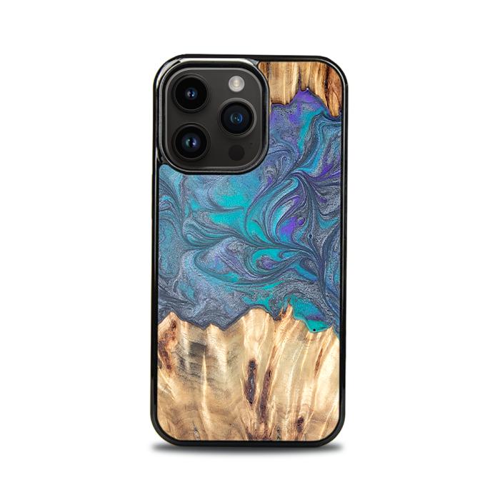 iPhone 14 Pro Handyhülle aus Harz und Holz - Synergy#D107