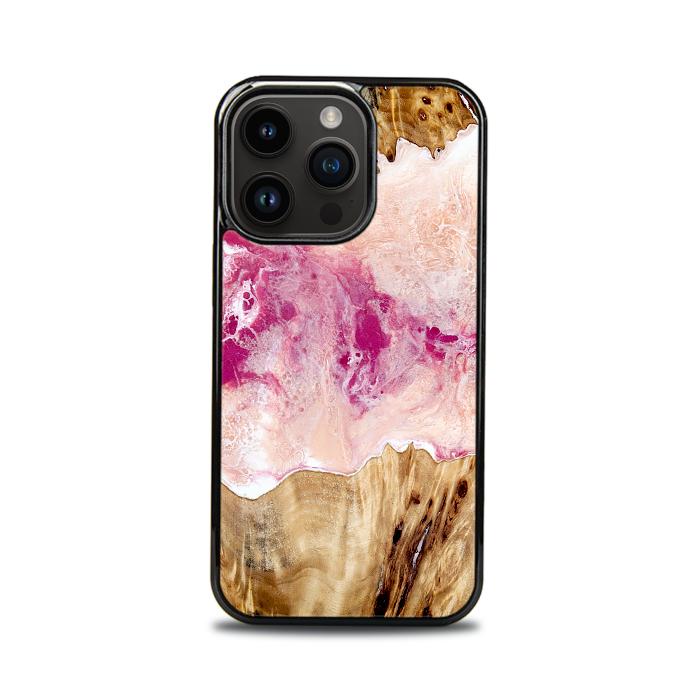 iPhone 14 Pro Handyhülle aus Harz und Holz - Synergy#D119